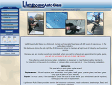 Tablet Screenshot of lighthouseautoglass.com